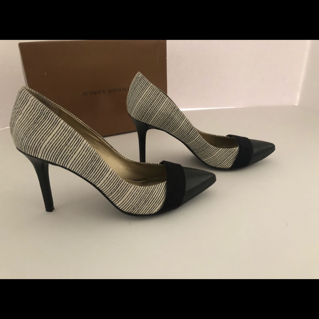 Audrey Brooks Black And White Heels.